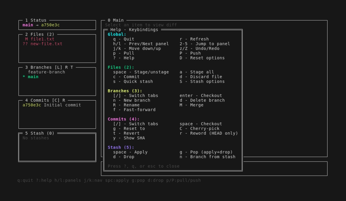 Help Menu